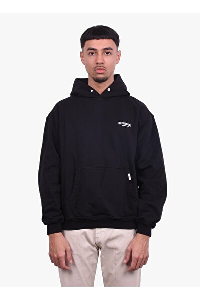 CC STORE Αντιπροσωπεύει εμπριμέ φούτερ με κουκούλα σε μαύρο χρώμα