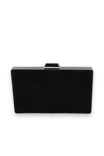 Generic Brand Black Suede Evening Dress Bag Durable Night Bag Si Henna Weddin...