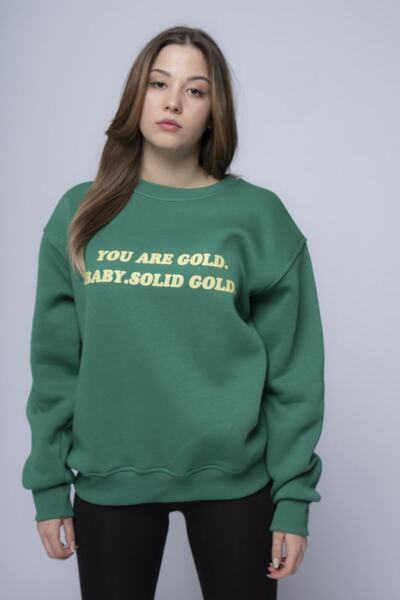 CC STORE You Are Gold Baby Oversize Unisex φούτερ με λαιμόκοψη