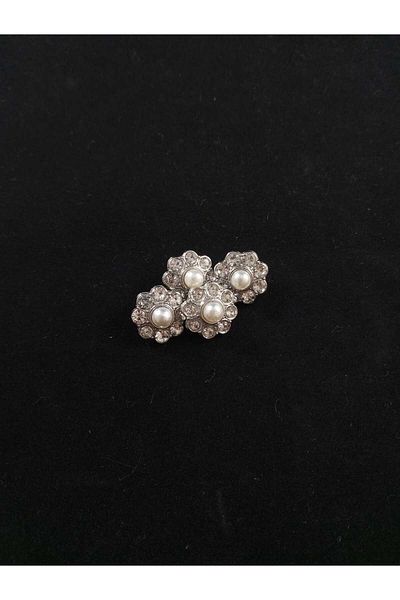 KULMAÇ AKSESUAR Button with Pearls and Crystals