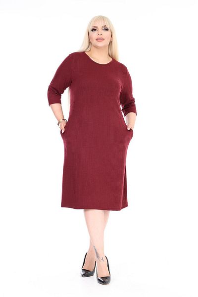 modayız Rochie neagră elastică de mărime mare de iarnă cu buzunar dublu 31B-2609