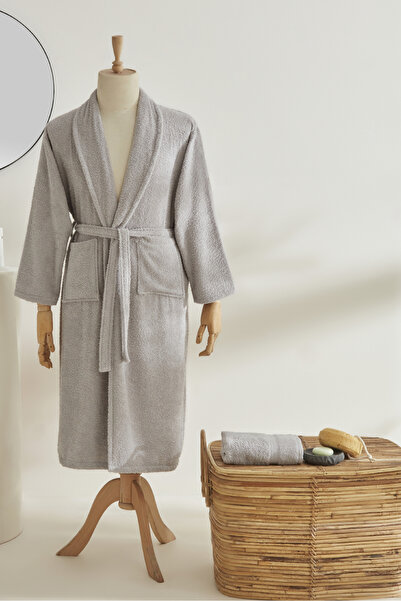 Sarah Anderson Alven Erkek Bornoz Takımı XL-XXL Gri