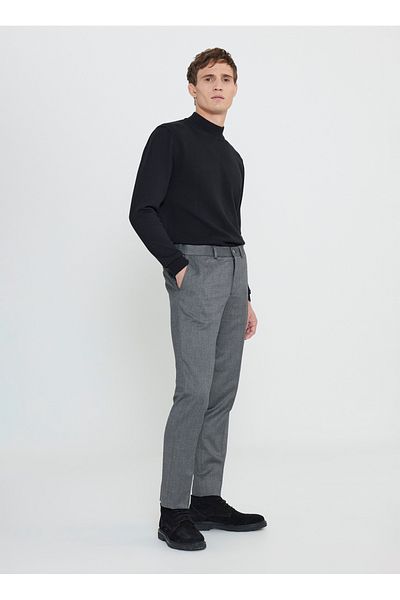 ALTINYILDIZ CLASSICS Altıny Yıldız Classics - Anthracite Men's Trousers, Elastic Waist, Comfort Fit Ace 012510031 _Pants Classic Y