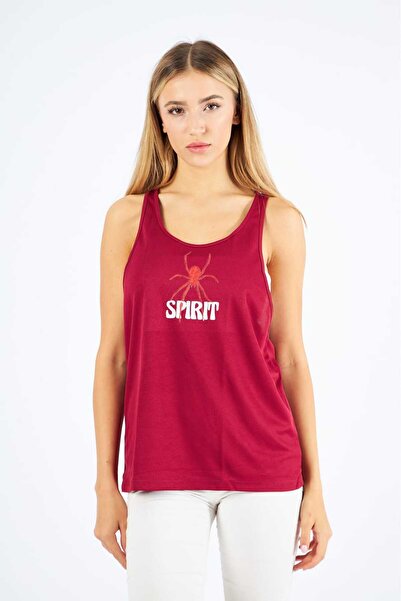 YÜKSEL IŞIK Atletsko donje triko bordo boje - sa štampanim dizajnom