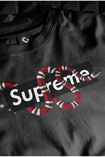 CC STORE Tricou imprimat unisex oversize Snake Snake - Culori de vară Imprima...