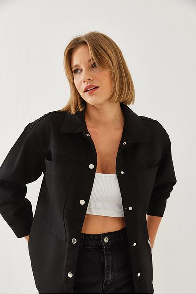Bianco Lucci Damen-Emblem-Gabardine-Hemd 4468 60351107