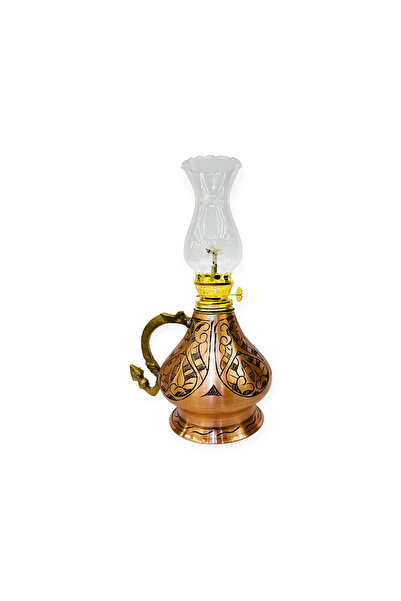 EFEMİR Engraved Copper Gas Lamp Small Size, G10135