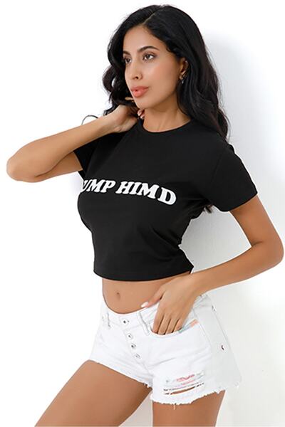 CC STORE Tricou cu imprimeu Crop Dump Him din anii 00