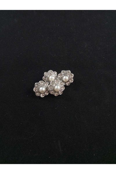 KULMAÇ AKSESUAR Button with Pearls and Crystals