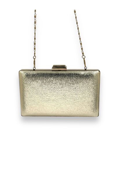 Wedding Fashion Geantă de rochie de seară cu curea metalică de culoare aurie - bal de absolvire