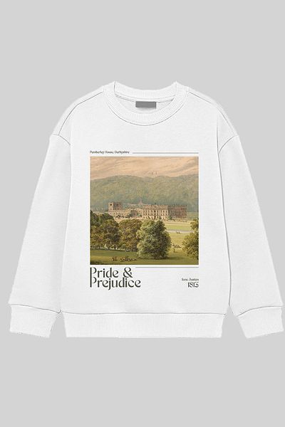 PURE EFFECT Mândrie și Prejudice Pemberley Dragoste și Mândrie |   Hanorac oversize cu gât crew unisex