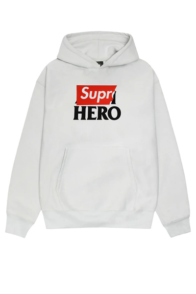 CC STORE Logo Super Hero Supr 100% bumbac | Hanorac oversize cu imprimeu unisex