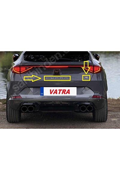 EDEXPORT Cupra Formentor 2.0 TSI Uyumlu Gri Sedef Cupra ve VZ Bagaj Yazısı