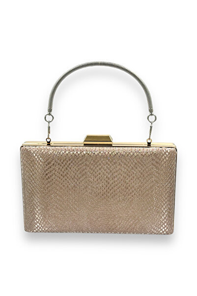 Wedding Fashion Geantă Henna pentru bal de absolvire cu model laser din aur r...