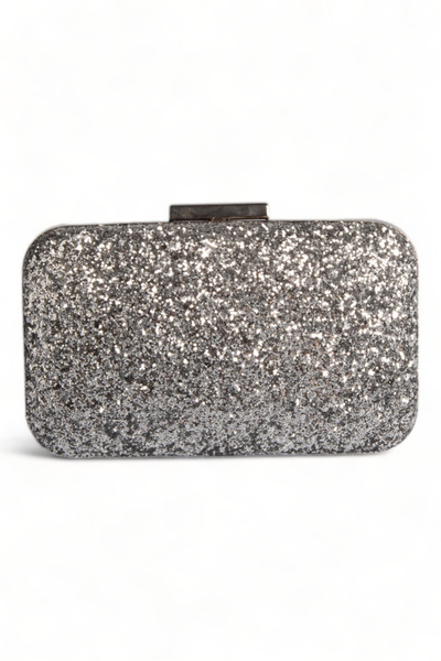 Wedding Fashion Gümüş Lame Gri Renk Pullu Pul Payet Çanta Gece Çantası Abiye ...