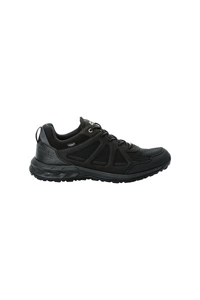 Jack Wolfskin Ανδρικά μαύρα παπούτσια εξωτερικού χώρου Woodland 2 Texapore Low Ανδρικά παπούτσια εξωτερικού χώρου