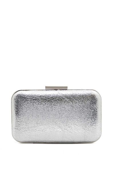 MidStore Silver Lame Color Crystal Pattern Evening Bag Evening Bag Wedding Engagement Portfolio