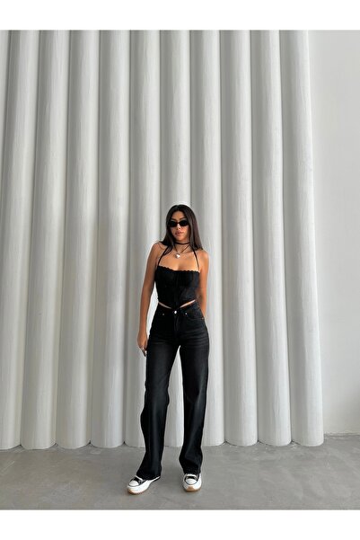 Swet Shop Jeans Γυναικείο Pale Effect Ψηλόμεσο Lycra Wide Leg Palazzo Jean