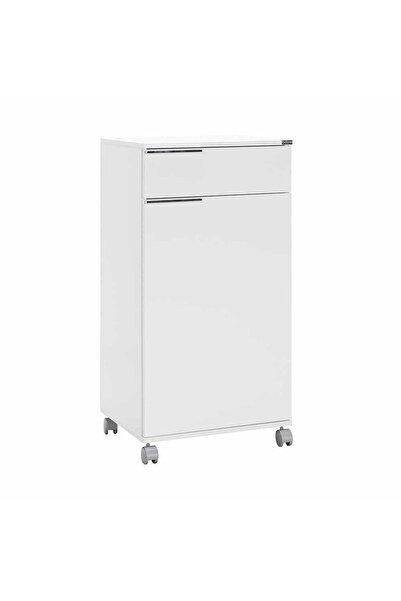 Adore Mobilya Diamond Çekmeceli Ve Kapaklı Dolap - Lake Beyaz