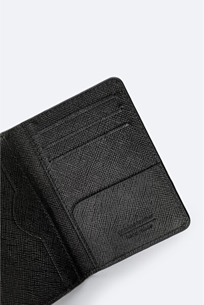 Avva Erkek Siyah Hediye Kutulu %100 Deri Cüzdan-Anahtarlık Seti B009570