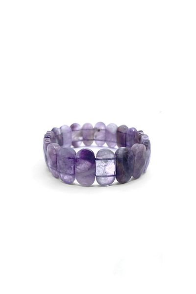 OSMANLI DOĞAL TAŞ Amethyst Natural Stone Wide Cut Rolex Bracelet