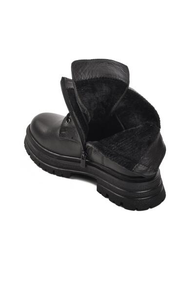 Voyager 9814 Siyah İçi Kürklü Hakiki Deri Kadın Bot