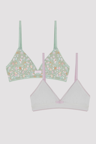 Penti Kız Çocuk My First Bra Flower Pointel 2'li Sütyen