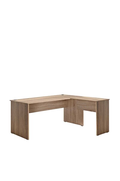 Adore Mobilya Rio L Ofis Masası - Açık Ceviz (tori) 160x75x144 Cm (gxyxd)
