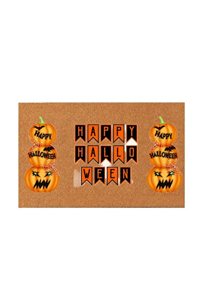 KARMAT Happy Halloween İç ve Dış Çok Amaçlı Dekoratif Kapı Önü Paspası