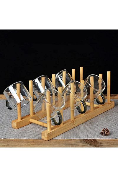 MIBRU Coffee cups wooden base holder