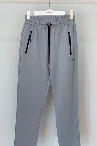 REMSA Pantaloni de trening pentru bărbați 6917 - talie dreaptă, picior elastic, 3 buzunare, albastru