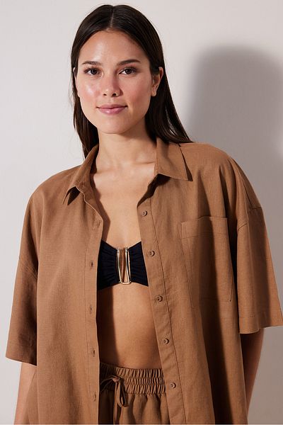Penti Linen Natural Light Brown Shirt