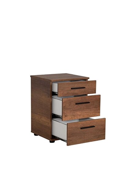 Adore Mobilya Trendline 3 Çekmeceli Komodin-koyu Ceviz(oslo Ceviz) 40x57x39 Cm (gxyxd)