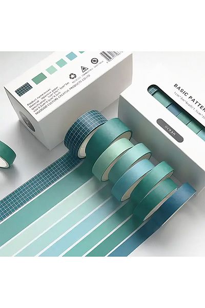 GUGUK Ocean Themed 8-Color Washi Tape • Sticky Note (Ggk-Pc015)