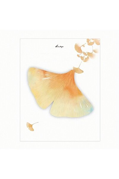 GUGUK Ginkgo Leaf Themed Post-It Notes - Sticky Note (Ggk-Mg094)