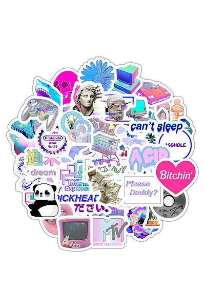 GUGUK Vaporwave Aesthetic Sticker Set (Ggk-Zs001)