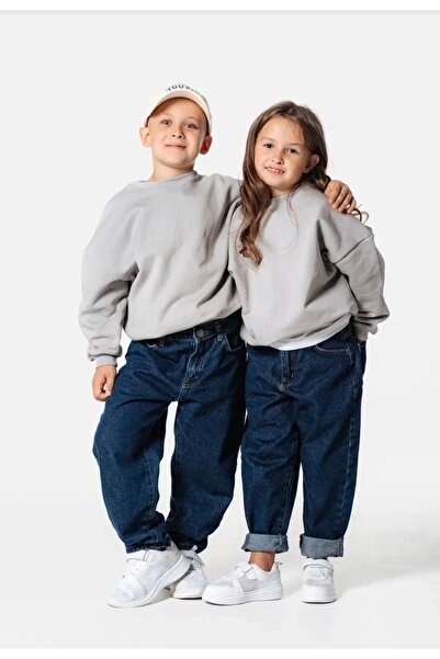 ASL GOLF CLUB Unisex Çocuk Bol Kesim Jean Pantolon