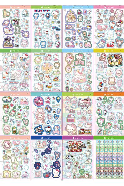 GUGUK كتيب ملصقات تحت عنوان Hello Kitty (GGK-PM006)