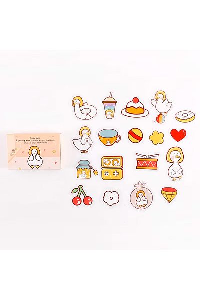 GUGUK Bullet Journal - Cute Duck Themed 40 Pieces Pet Sticker Set (Ggk-Zu001)