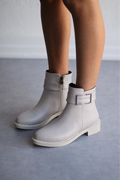 Mida Shoes Farsha Ten Deri Kadın Bot