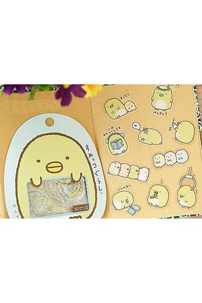 GUGUK Sumikko Gurashi Penguin Themed 50 Pieces Sticker Set - Bullet Journal (Ggk-Dc017)
