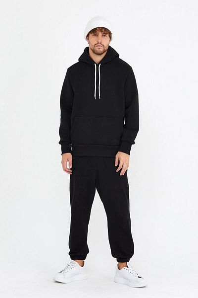 AMAZING CRASH Μαύρο Unisex Basic φούτερ με κουκούλα καγκουρό τσέπη 1163