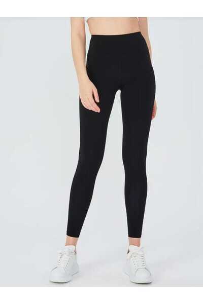 GLASWEN Kadın Siyah Yüksek Bel Toparlayıcı Sıkılaştırıcı Günlük Ve Spor Gym Tayt