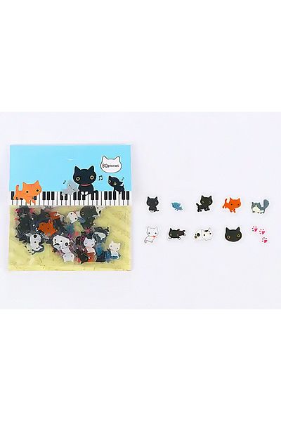 GUGUK Bullet Journal - 80 Pieces Cats Themed Sticker Set (Ggk-Db014)