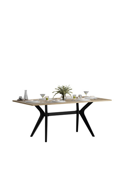 Adore Mobilya Luna Yemek Masası-Florida Meşe 181x75x90 cm