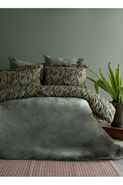 Apricitas HOME APRİCİTAS MY TOUCH - Βελούδινη Παπλωματοθήκη Darcy Olive, TK