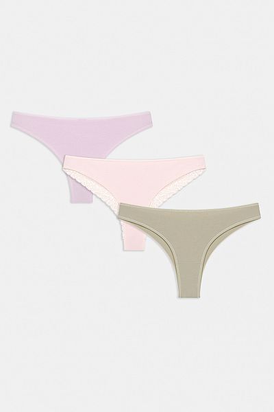 Penti Chiloți brazilian multicolori din 3 piese Easy Lacy Back