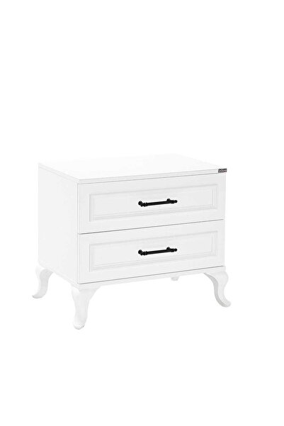 Adore Mobilya Country 2 Çekmeceli Komodin-mat Lake Beyaz 51x53x40 Cm (gxyxd)