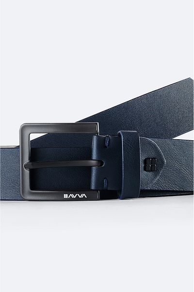 Avva Ανδρική ζώνη Navy Blue Flat A41Y9301