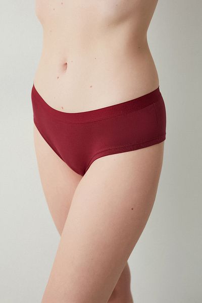 Penti Chiloți hipster din bumbac burgundy